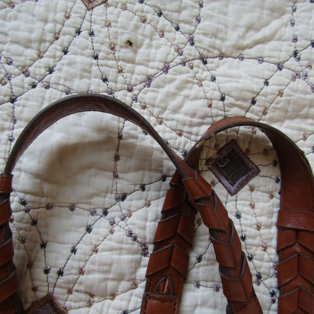 EUC Lucky Brand Large Embroidered Canvas Tote - Picture 6 of 14